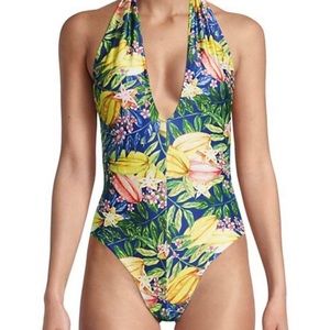 FARM Rio Caipirinha Floral One-Piece Swimsuit NWT